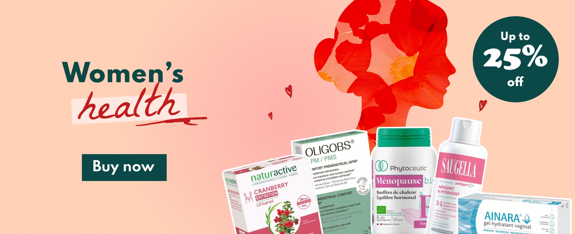 Women's health: up to 25% off