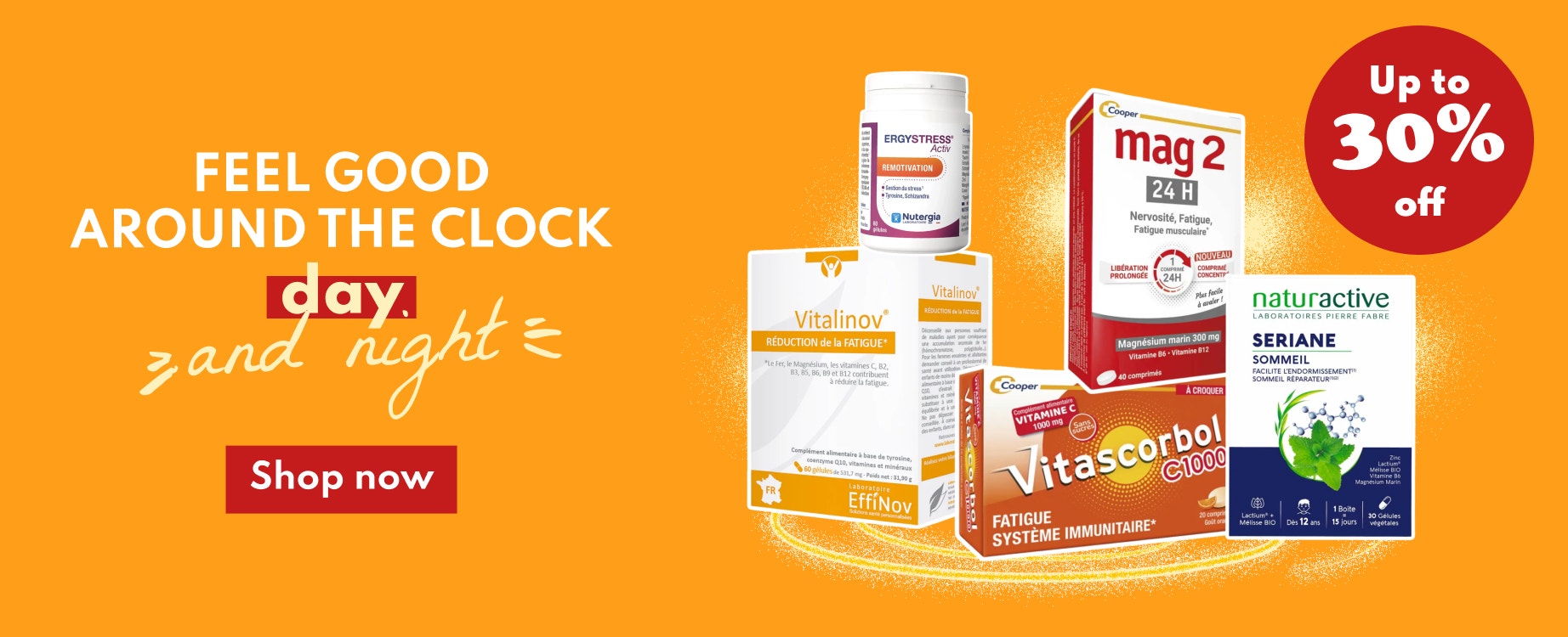 Feel good around the clock: up to 20% off