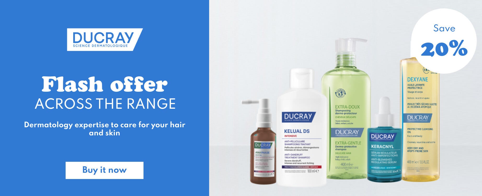 Flash offer: up to 20% off Ducray