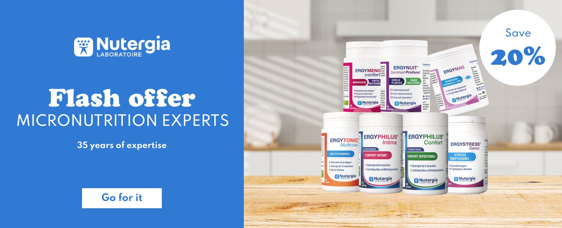 Nutergia Flash offer: up to 20% off
