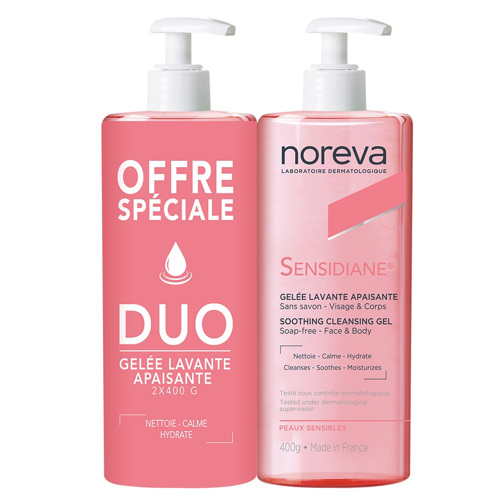 Noreva Sensidiane Cleansing gel Duo 2x400ml Easypara