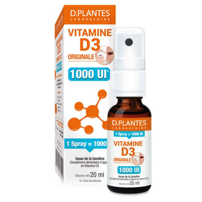 Vitamin D3 Original 1000 IU Spray 20ml D. Plantes