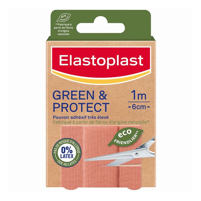 Cutting strips 10x6 cm Green & Protect 0% Latex Elastoplast