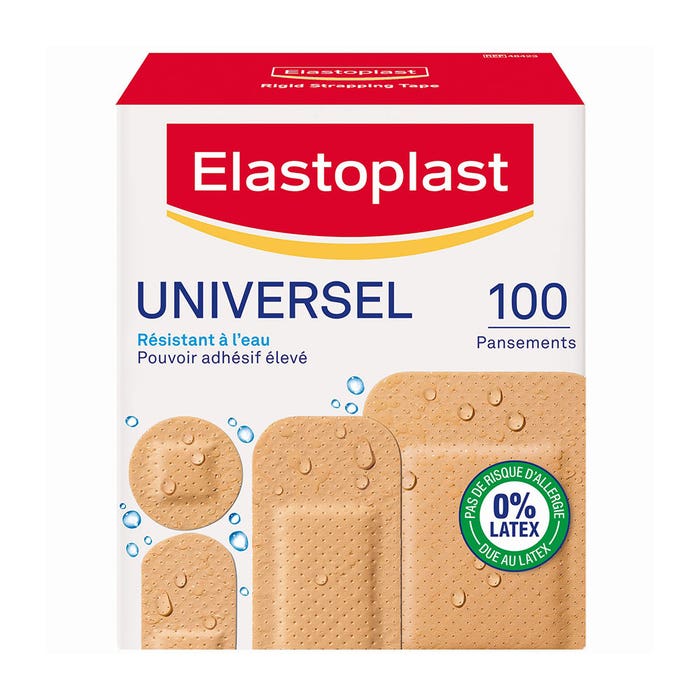 Universal Plasters 4 Sizes Universel 0% Latex Elastoplast