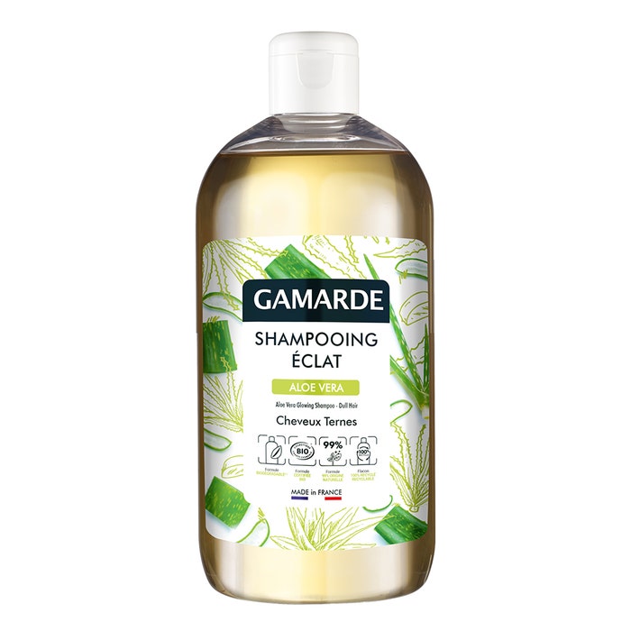 Organic Radiance Shampoo Aloe Vera Dull Hair 500ml Gamarde