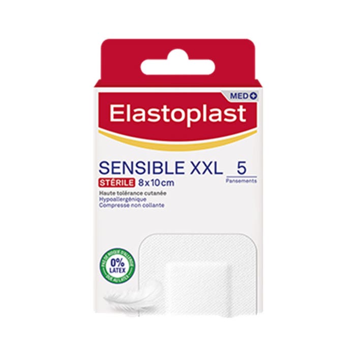 Sensitive Xxl 5 Plasters 8x10cm x5 Elastoplast