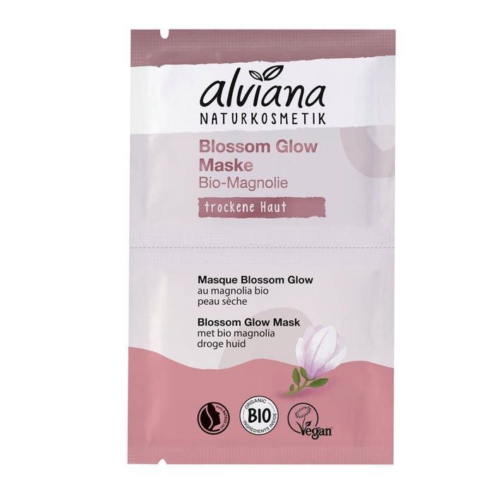 Moisturizing Mask Wild Rose Dry Skins 2x7.5ml Magnolia Bio Peaux sèches Alviana