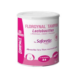 Saforelle Florgynal Tampons with Lactobacillus for menstruation Compact Normal with Applicator X9