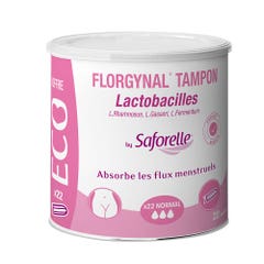 Saforelle Florgynal Tampons with Lactobacillus for menstruation Compact Normal without ECO Applicator x22
