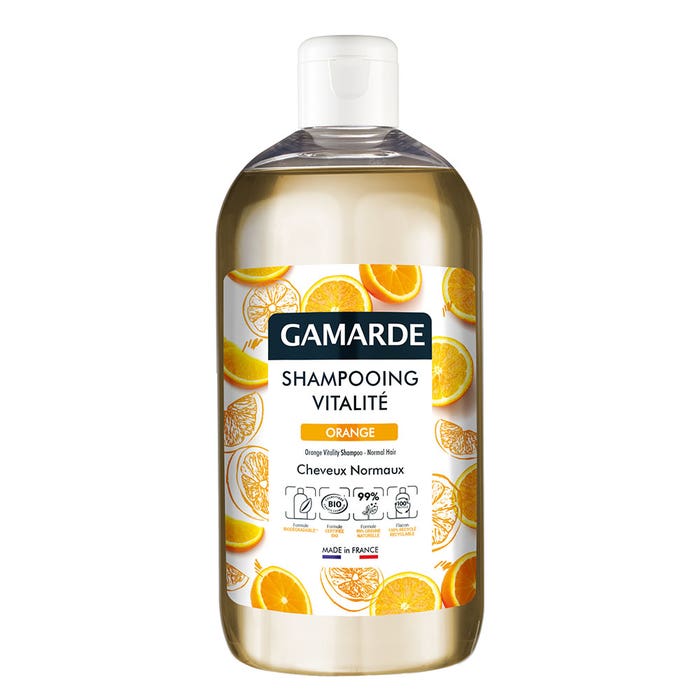 Organic Orange Vitality Shampoo Normal Hair 500ml Gamarde