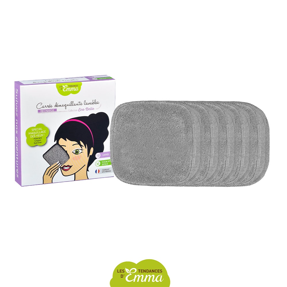 Les Tendances D'Emma Eco Belle Eucalyptus Grey Washable Make-Up Remover Sticks x10