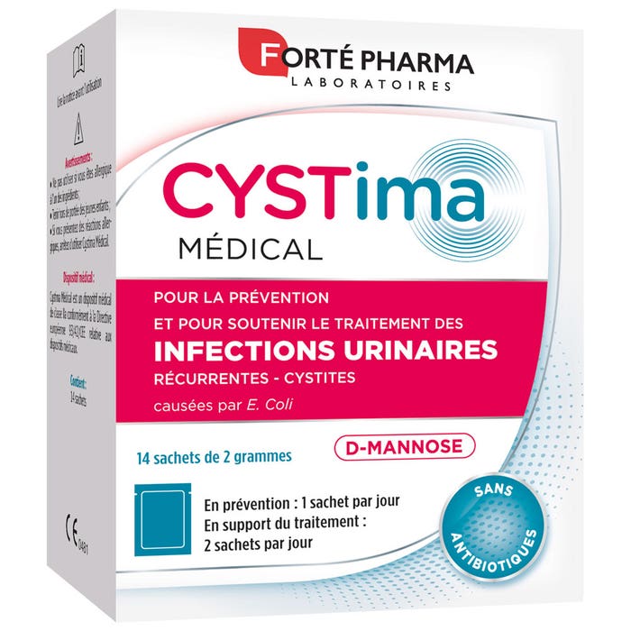 Forté Pharma Cystima Urinary tract infections D-Mannose 14 bags
