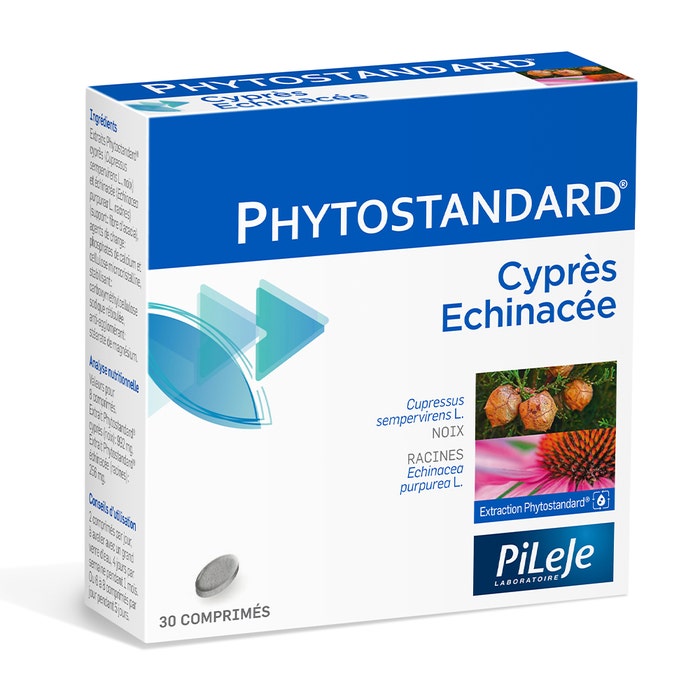 Phytostandard Cypress And Echinacea X 30 Tablets 30 comprimés Phytostandard Pileje