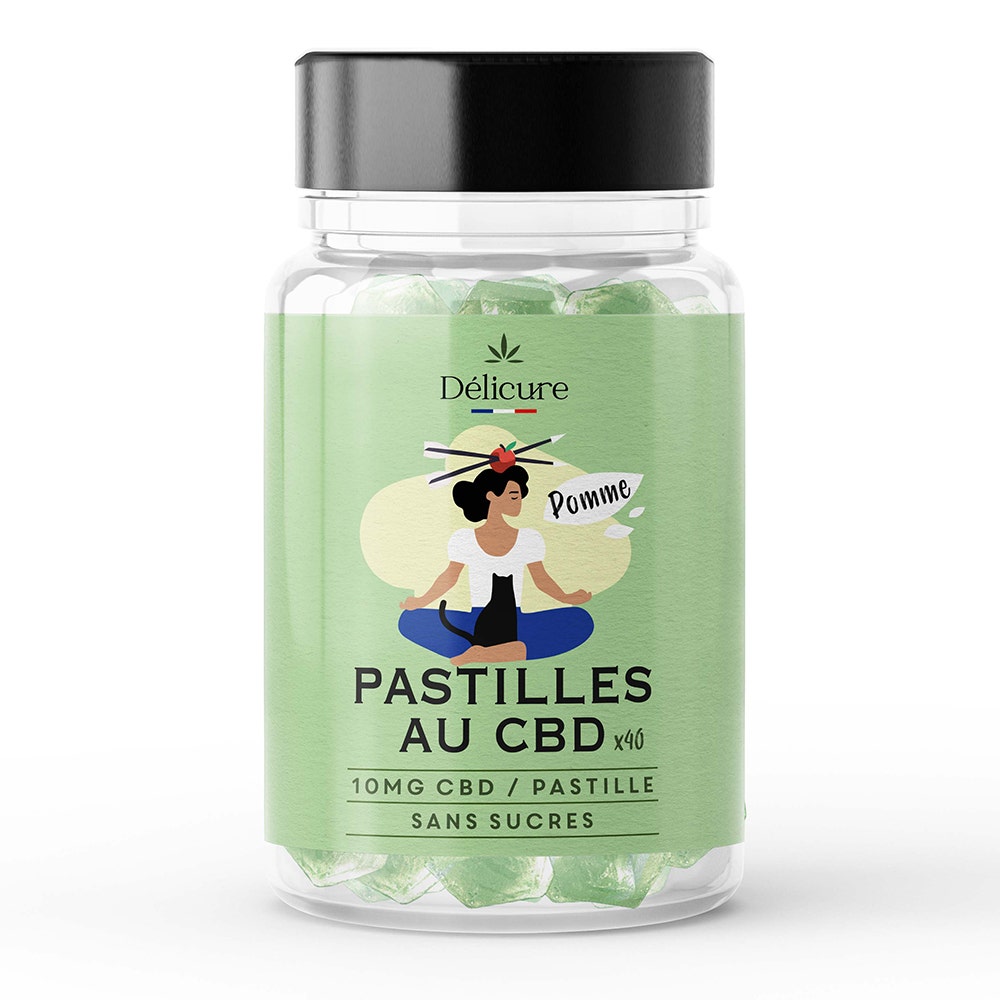 Delicure CBD CBD lozenges 10mg Apple sugar free x 40 sweets