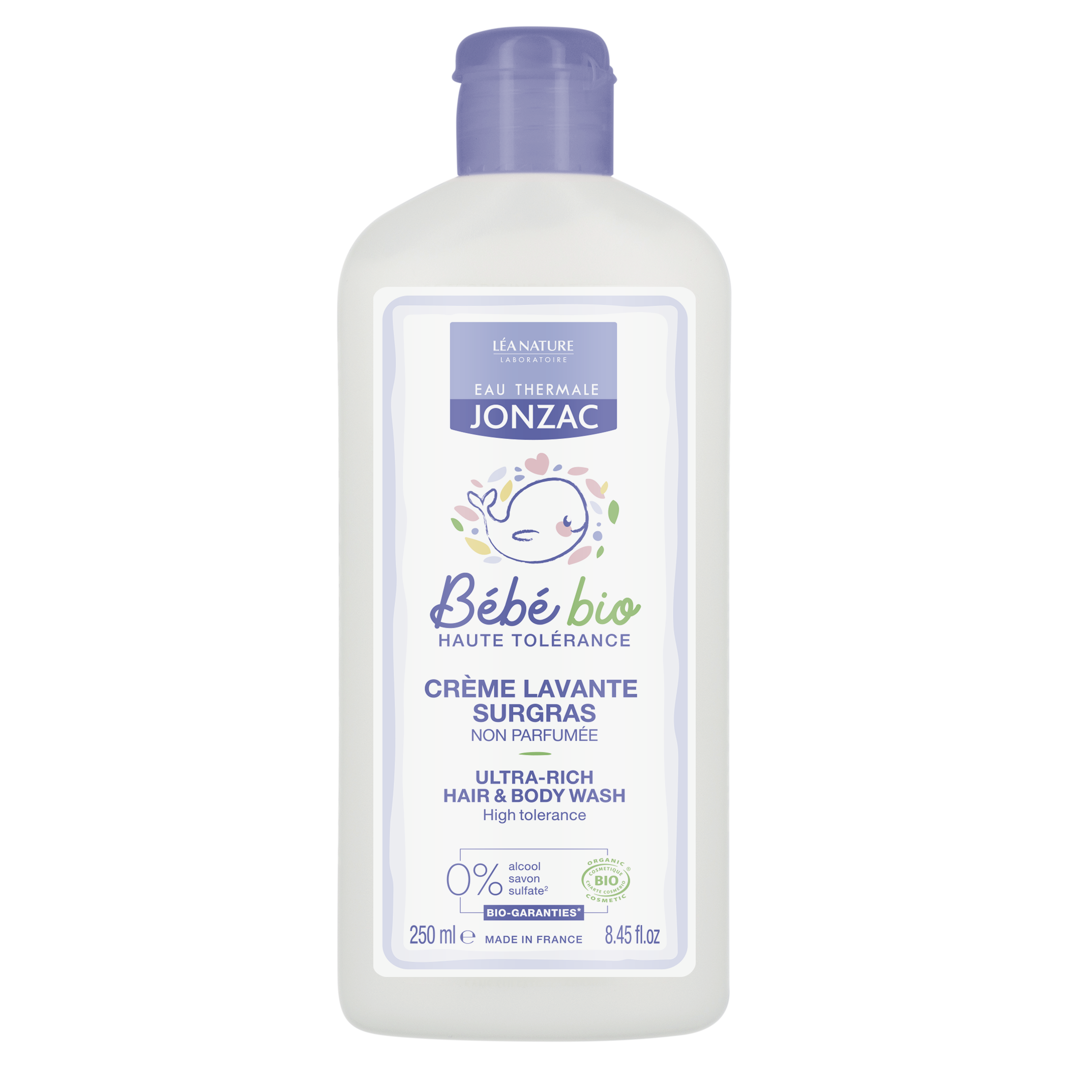 Eau thermale Jonzac Organic Superfatty Cleansing Cream Body & Hair 250ml