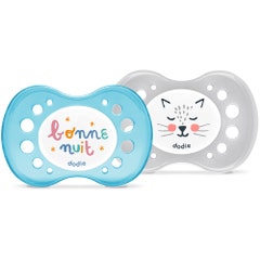 Dodie Animaux Protégés Anatomical pacifier aged 18 months and over x2