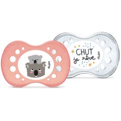 Dodie Anatomical soothers Night Girl Family cuddles 6 months and Plus x2