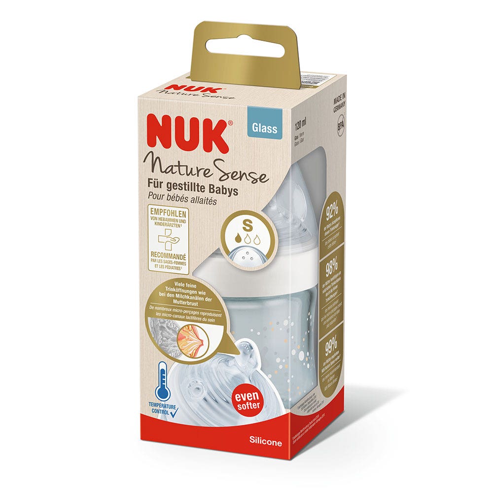 Nuk Temperature Control Nature Sense Baby Bottle Mixed Size S