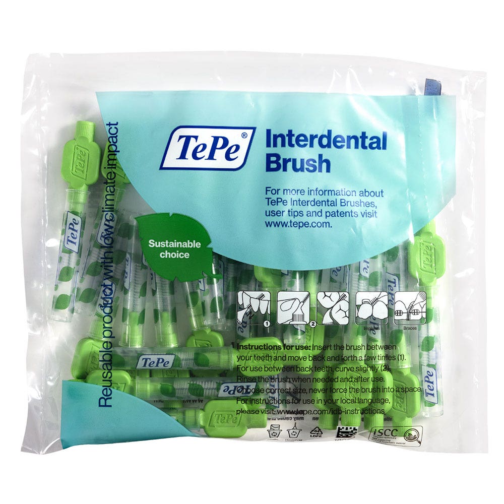 Tepe Original ecofriendly interdental brushes 0.8mm green x20 Easypara