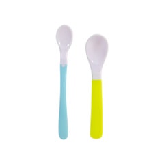 Petipouce Duo of soft spoons for babies Jaune et bleue