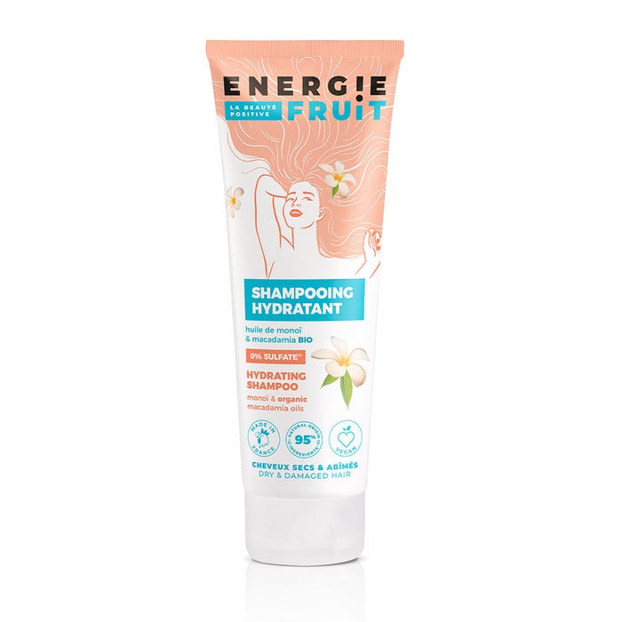 Energie Fruit Organic Monoi & Macadamia Oil Sulfate Free Shampoo Dry & Damaged Hair 250ml