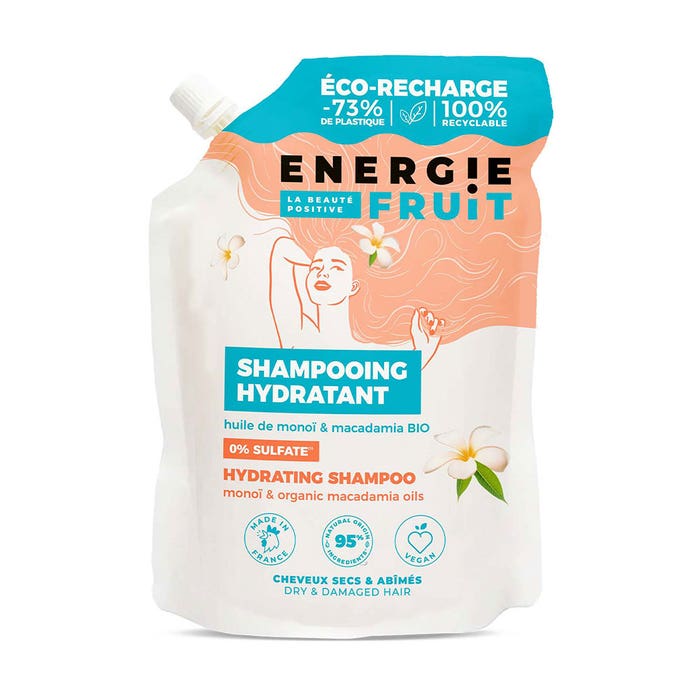 Energie Fruit Eco refill Shampoo without sulphates Organic Monoi & Macadamia Oil Dry & Damaged Hair 500ml