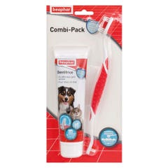 Beaphar Combi Pack: Toothpaste + Toothbrush for dogs and cats 100g