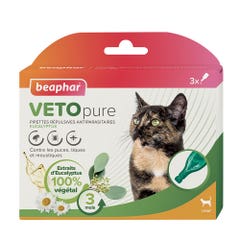 Beaphar Veto Pure Pest repellent pipettes for cats Eucalyptus 3x1ml