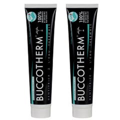 Buccotherm Whitening Toothpastes with Thermal Water and Organic Active Charcoal 2x75ml