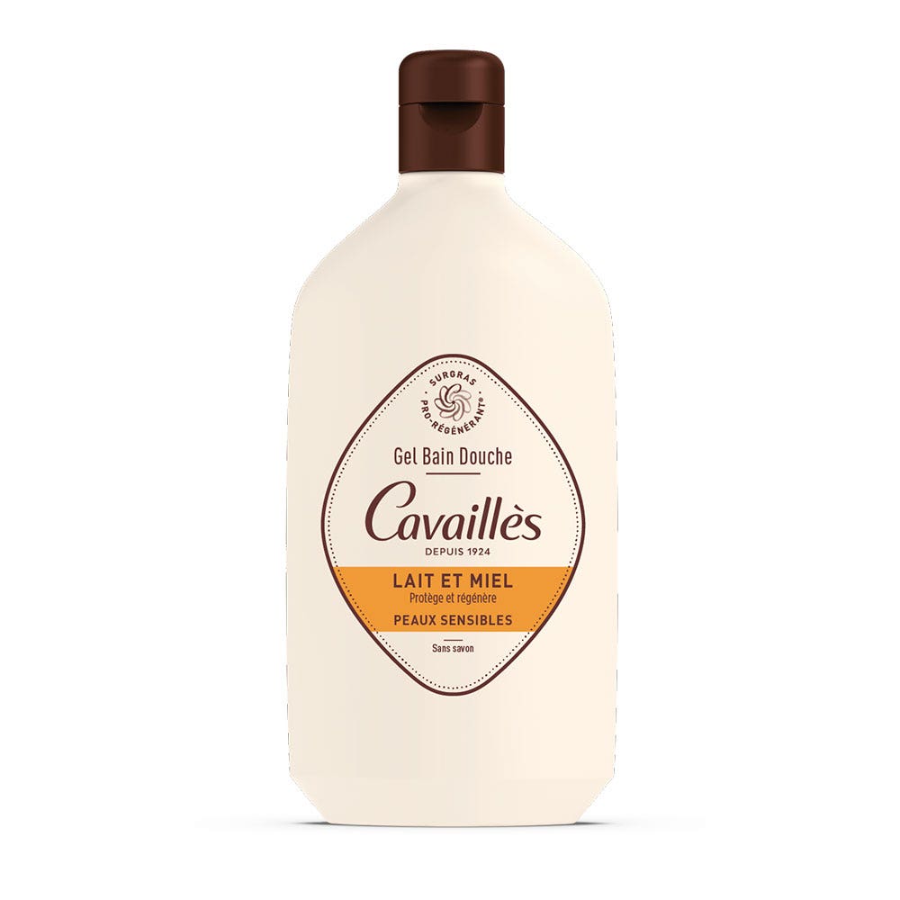 Cavaillès Bath &amp; Shower Gel Milk and Honey Sensitive Skin 400ml