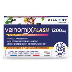 Granions Veinomix Flash 1200 mg Venous Circulation 30 tablets