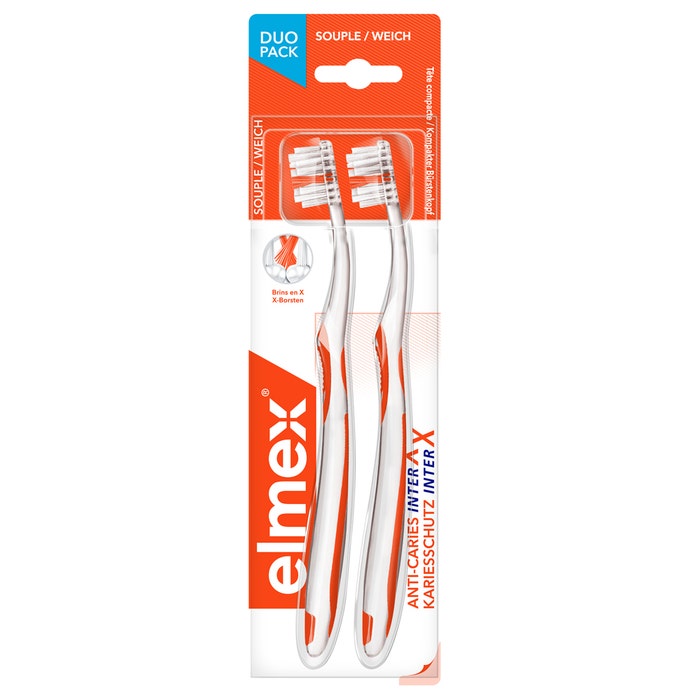 Anti-caries Inter X Soft Toothbrush X2 Elmex