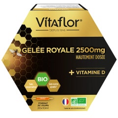 Vitaflor Royal Jelly 2500 mg And Organic Vitamin D 20x10ml