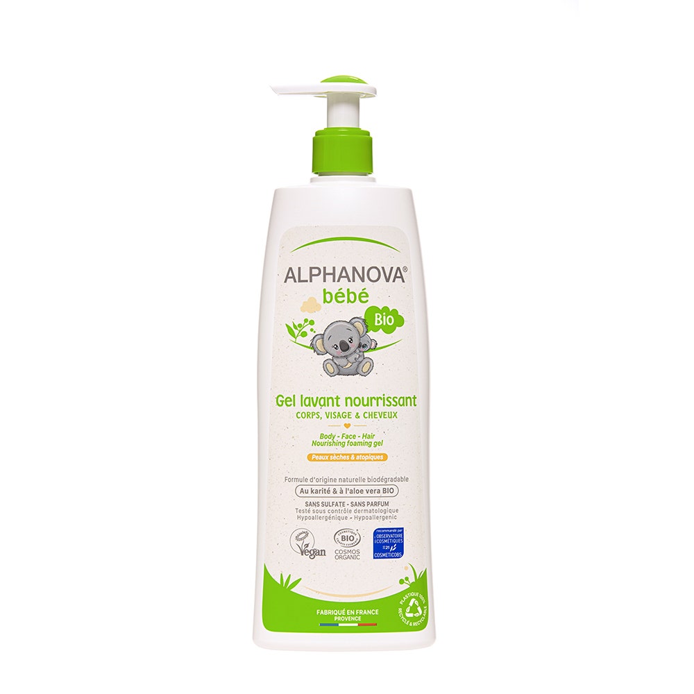 Alphanova Bébé Alphanova Bebe Nourishing Foaming Gel Body Face And Hair 400ml