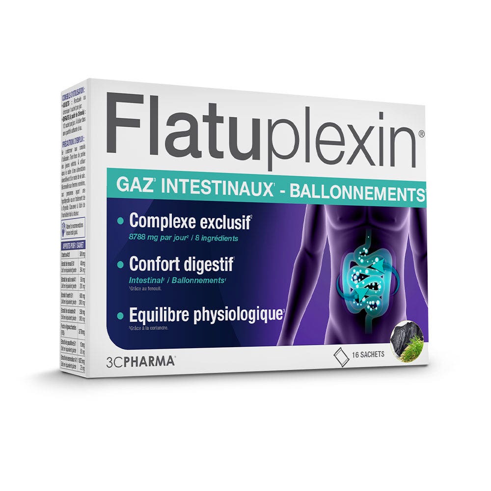 3C Pharma Flatuplexin x16 powder sachets