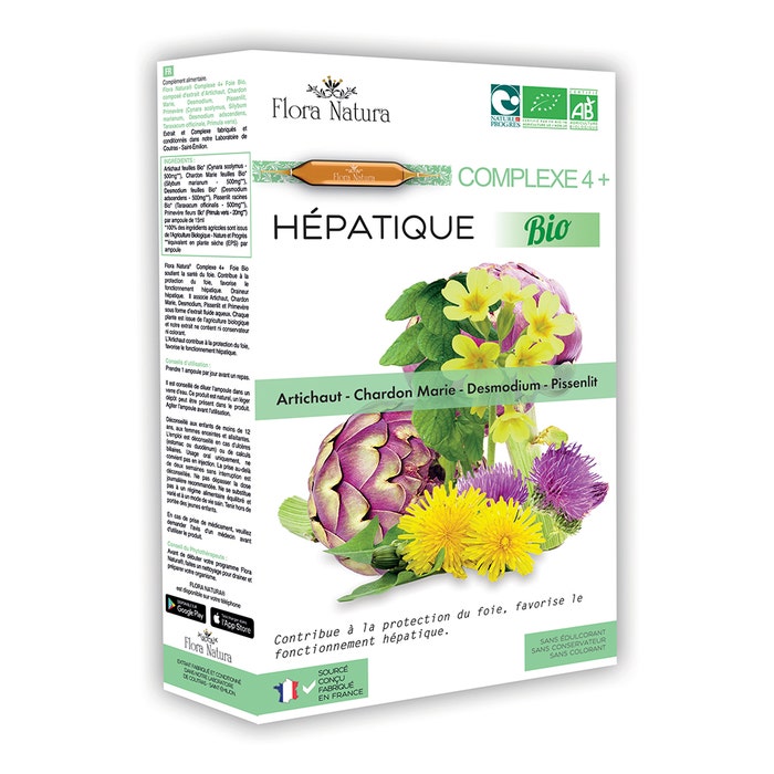 Hepatic Bioes 20 ampulas Complex 4+ Artichoke Flora Natura
