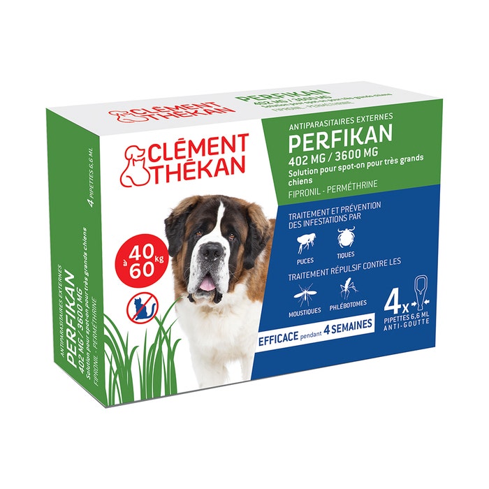 Clement-Thekan Clement Thekan Perfikan Pest Control Spot On Pipettes X 4 Dogs 40 To 60kg