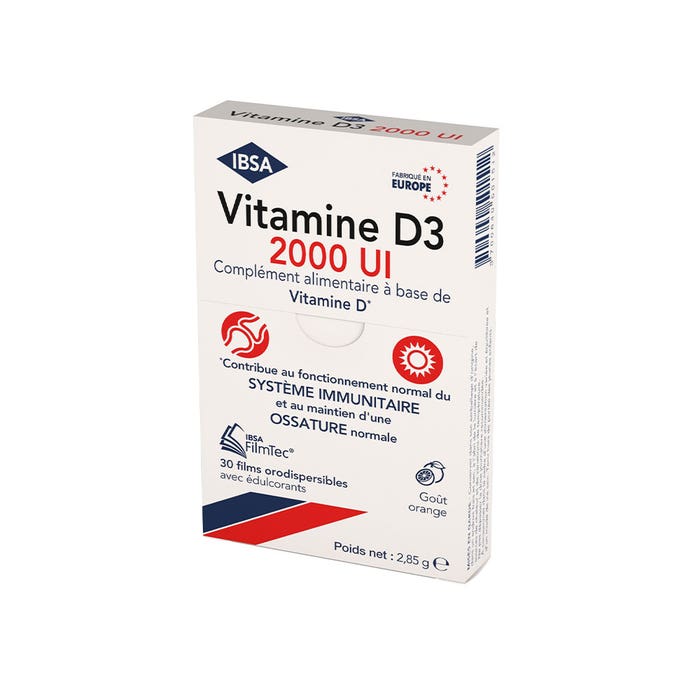 IBSA FilmTec Vitamin D3 2000IU x30 Orodispersible Filmes