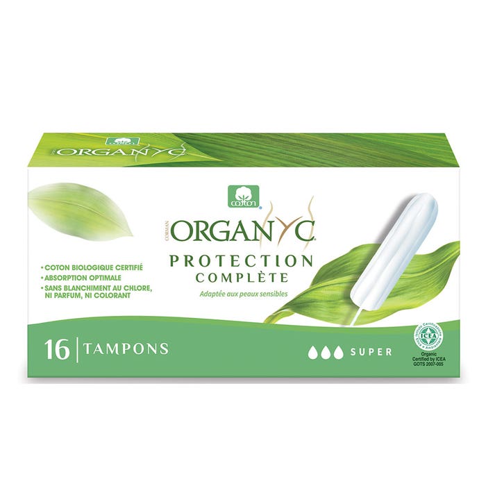Organic Cotton Tampons Super X16 x16 Organyc