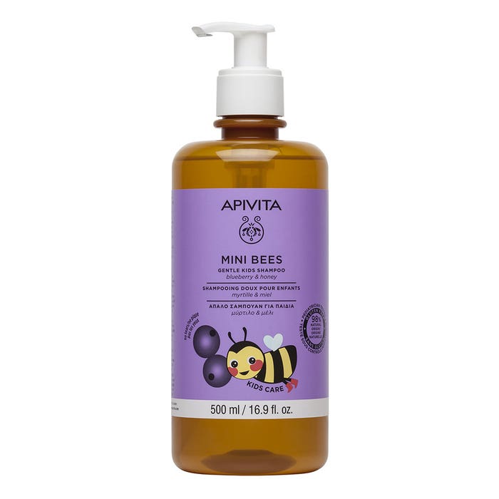 Apivita Mini Bees Gentle Shampoo For Children Blueberry & Honey 500ml
