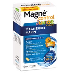 Nutreov Magnécontrol Junior &amp; Adult Marine Magnesium Goût orange 60 tablets