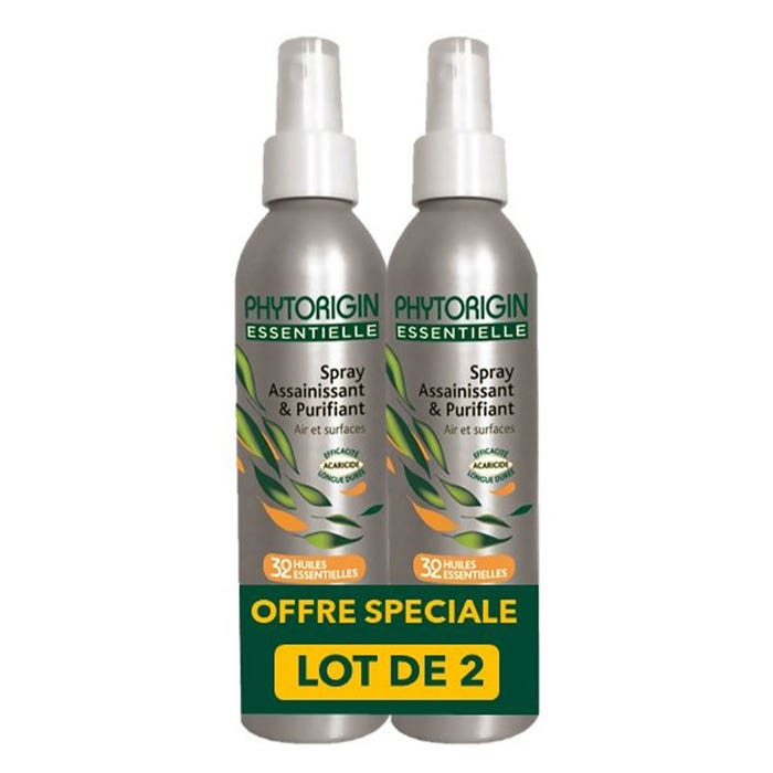 Phytorigin Sanitizing and Purifying Spray 32 Essential Oils 2x200ml Novodex
