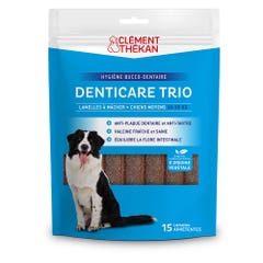 Clement-Thekan Denticare Trio Denticare Trio chewing strips for dogs from 10 to 30kg Promotes oral hygiene 15 strips