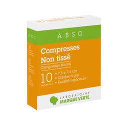 Marque Verte Abso Non-woven Bandages 7.5x7.5cm x10 bags of 2