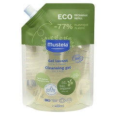 Mustela Eco Refill Organic Cleansing Gel from birth 400ml