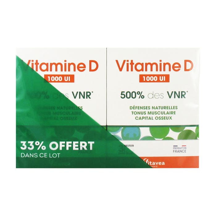 Vitamin D 500% VNR 2x90 tablets Vitavea Santé
