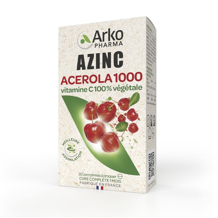 Arkopharma Azinc Acerola 1000 - 30 Capsules 30 Comprimes