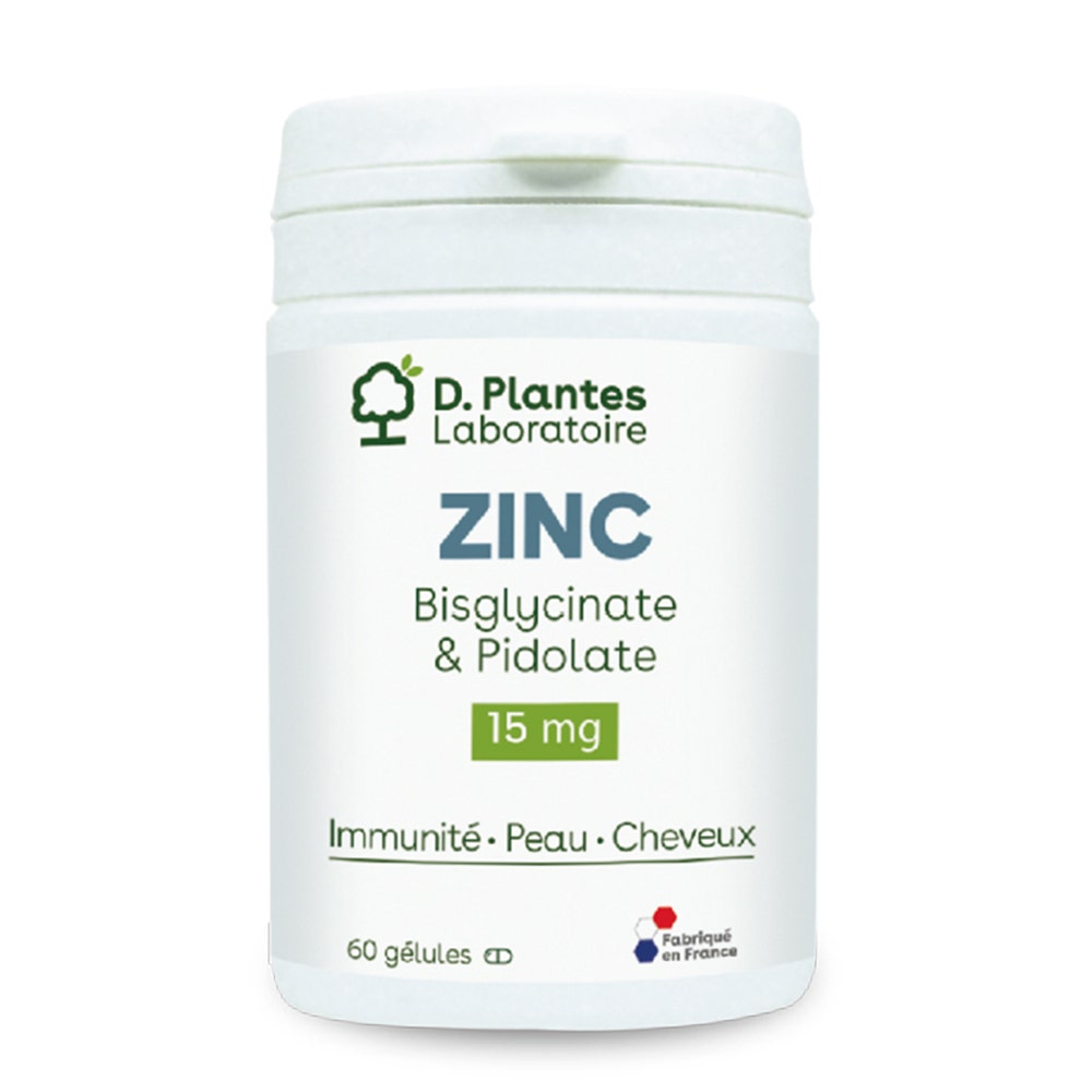 D. Plantes Zinc Bisglycinate and Pidolate 15mg 60 capsules