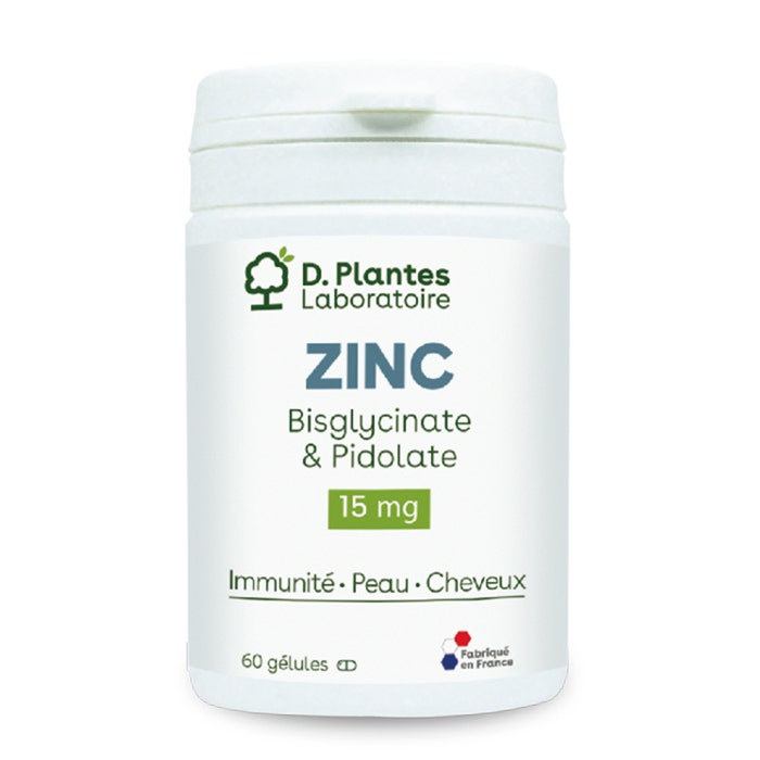 D. Plantes Zinc Bisglycinate and Pidolate 15mg 60 capsules