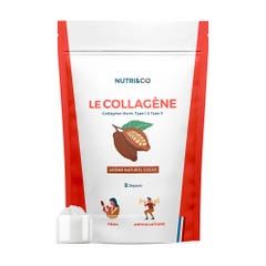 NUTRI&CO Patented Marine Collagen Types 1&amp;2 Powder Firm Skin Cocoa Flavour 240g